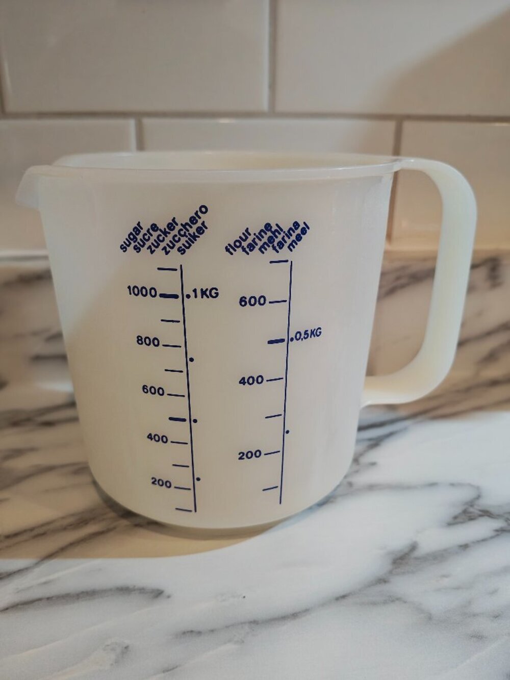 Vintage Tupperware Measuring Jug 1.2L – Heavy Duty Kitchen Measuring Cup